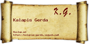 Kalapis Gerda névjegykártya